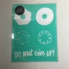 Chalk Couture "Do nut Give Up!" Silkscreen Transfer NIP 8.5" x 11"