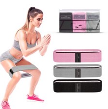 Elastic Fabric Glute Hip CIRCLE Resistance Bands Set STOCK IN USA