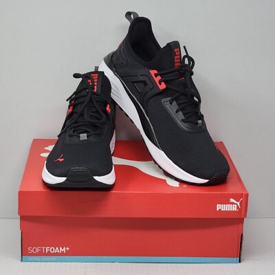 Puma Pacer 23 Mens Size 10.5 Black Red Running Sneakers Shoes 392319-02 New