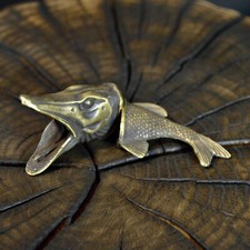 Set PIKE WITH TAIL unique solid bronze finger guard bolster pommel custom knife