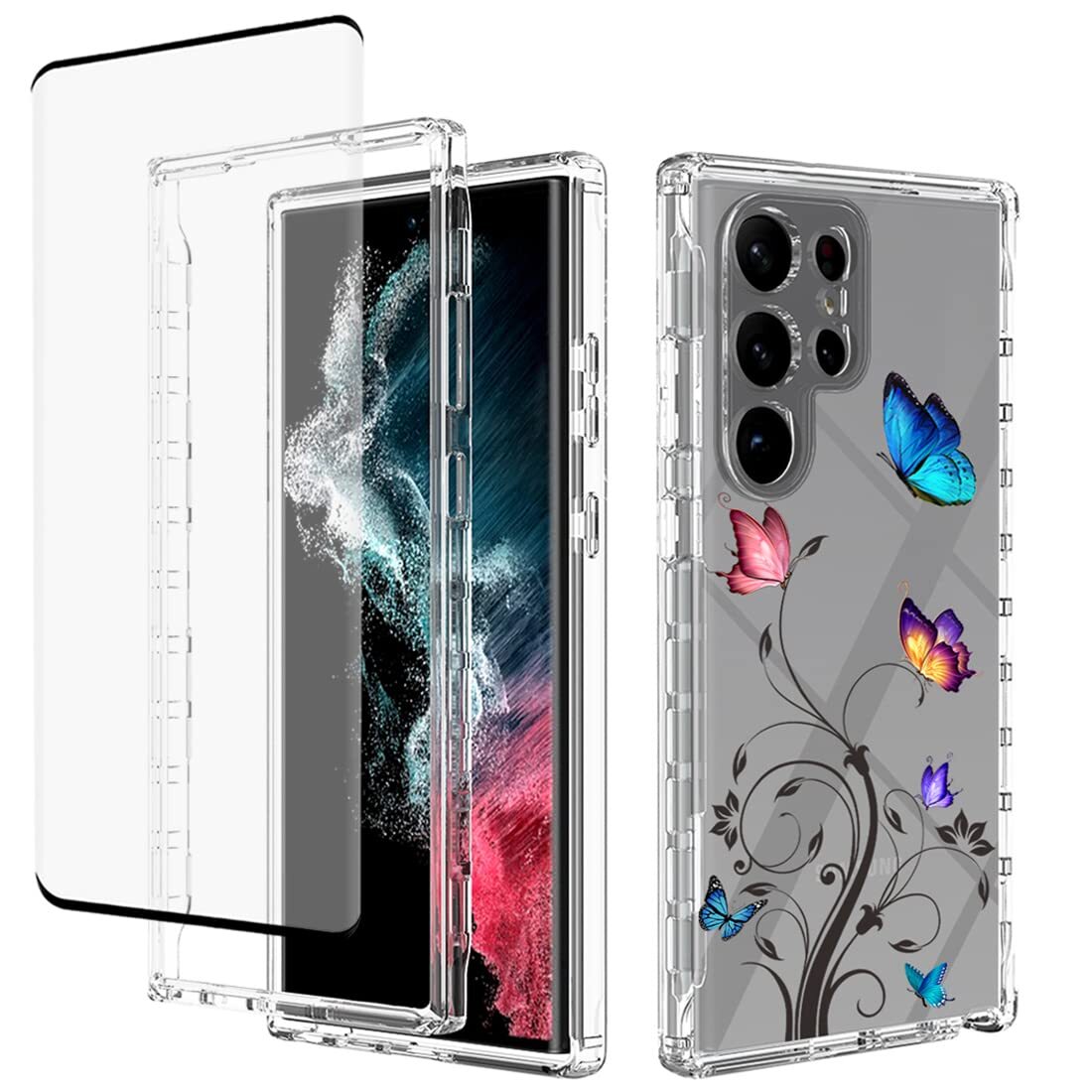 Case for Galaxy S23 Ultra Case,Samsung S23 Ultra SM-S918U Case with Tempered-...-image
