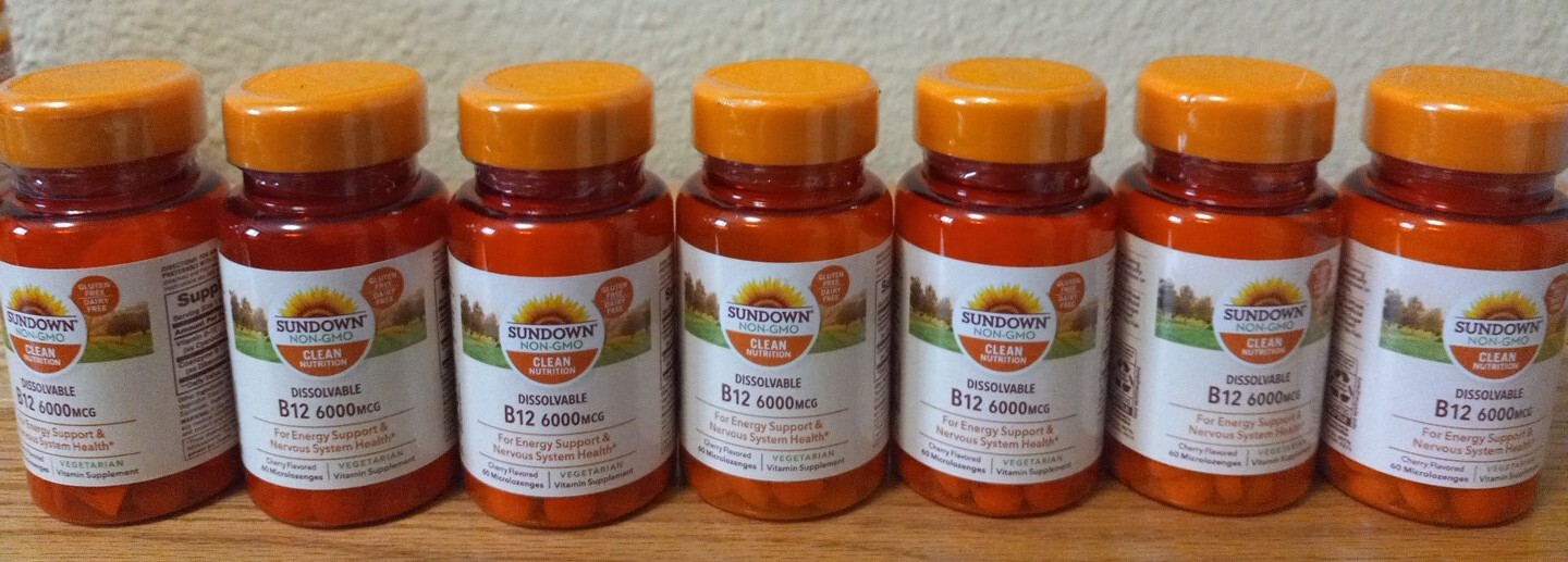 Sundown NonGMO Vitamin B12 6000mcg Lot Of 7 All Expired In 2022 eBay