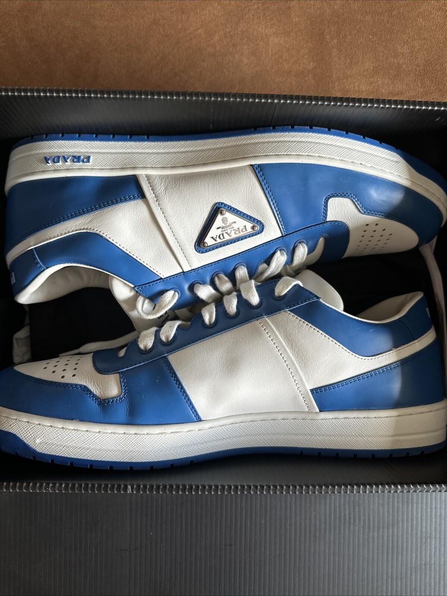 Prada Downtown Men's Sneakers Blue & White Size 11 US Made in
