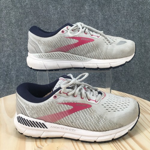 Brooks Shoes Womens 8.52E Addiction GTS 15 Running Sneaker Gray Mesh 1203522E054