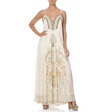 Camilla The Queens Chamber Lace Up Front Panel Dress Size Small b59