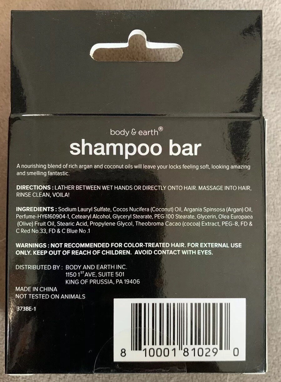 Body and Earth Shampoo Hair Care Argan Oil eBay