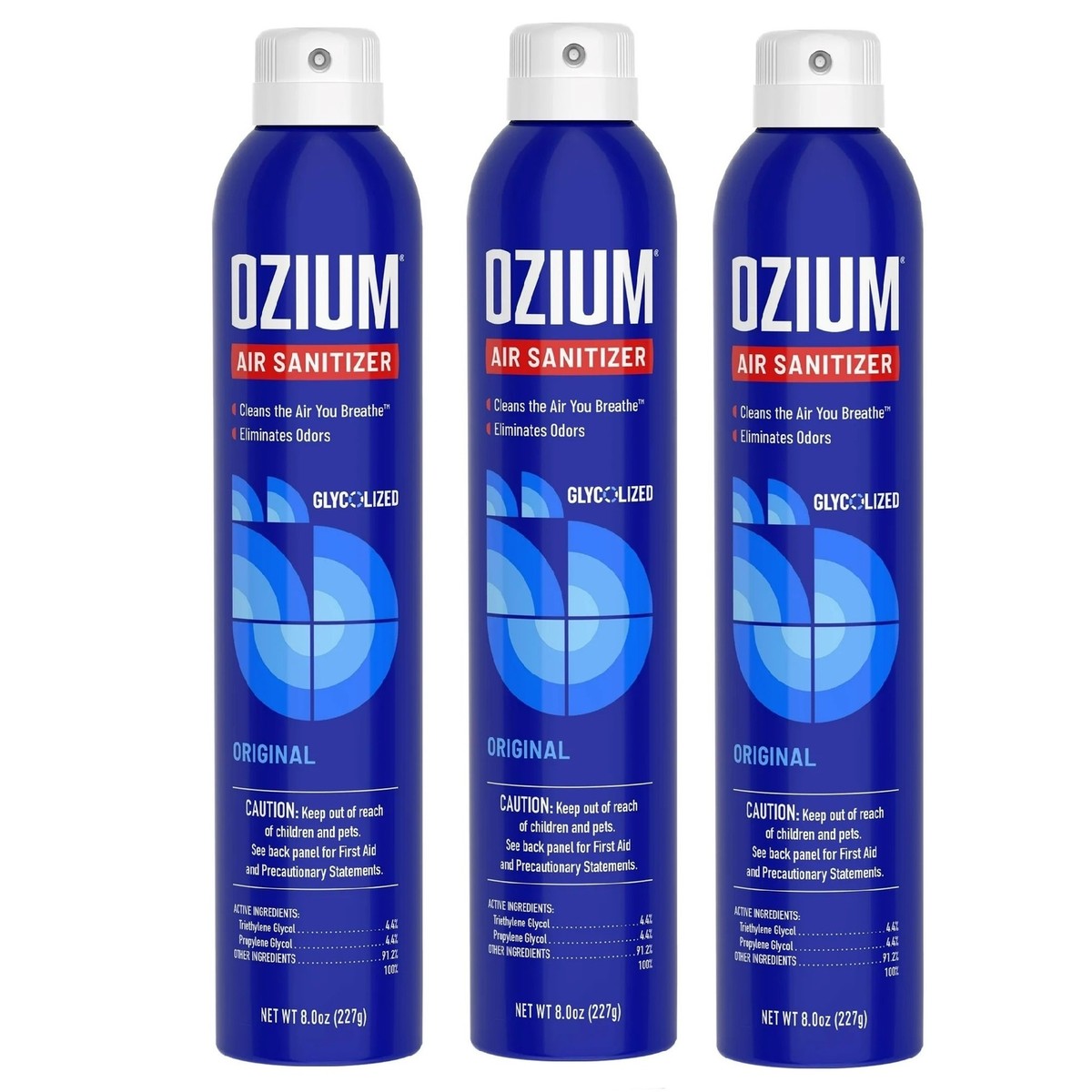Ozium Air Freshener Eliminates Smoke & Malodors 8oz Spray (3-Pack