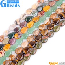 Assorted Drop Shape Natural Gemstones Loose Beads For Jewelry Making 15"13x18mm