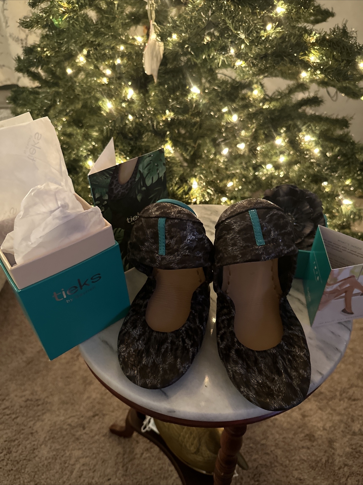Limited-Sold Out- New In Box Limited Release Tieks Black Leopard Size 9 image 4
