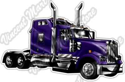 Big Rig Stickers Big Rig Track Semi Trailer Driver Trucker Car Bumper Vinyl Sticker ...