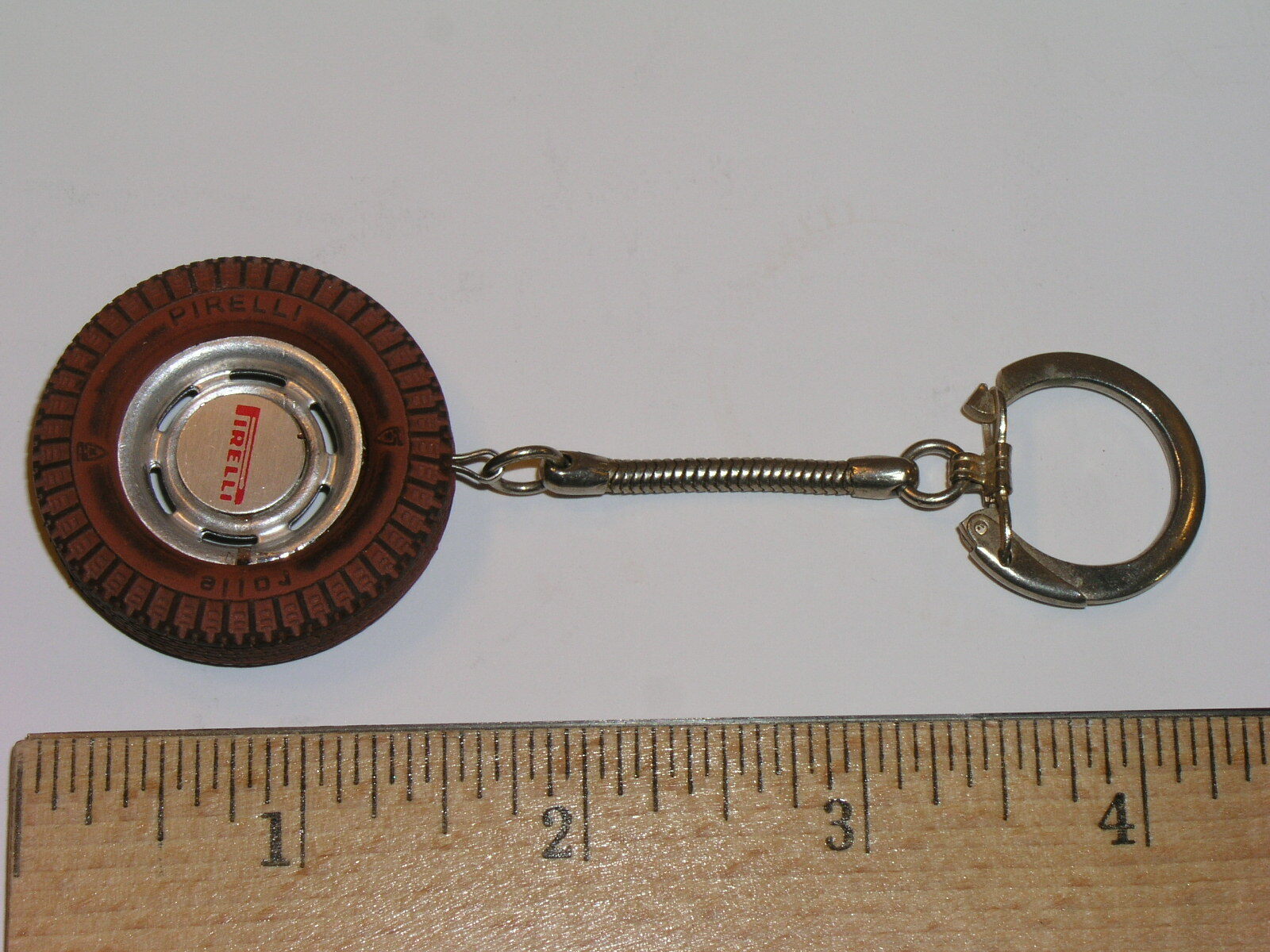 Rare Vintage Pirelli Tires Keychain KeyRing Advertising Tire eBay