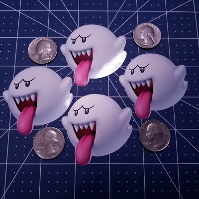8pc ''BOO'' SUPER MARIO GHOST Collectible Stickers