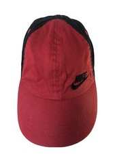 Nike Black And Red Child One Size Baseball Cap Hat GUC