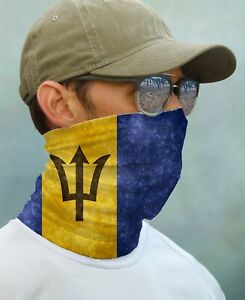 UV Protecter Barbados Flag Fishing Sun Face Neck SUN GAITER Mask Bandana UPF 50