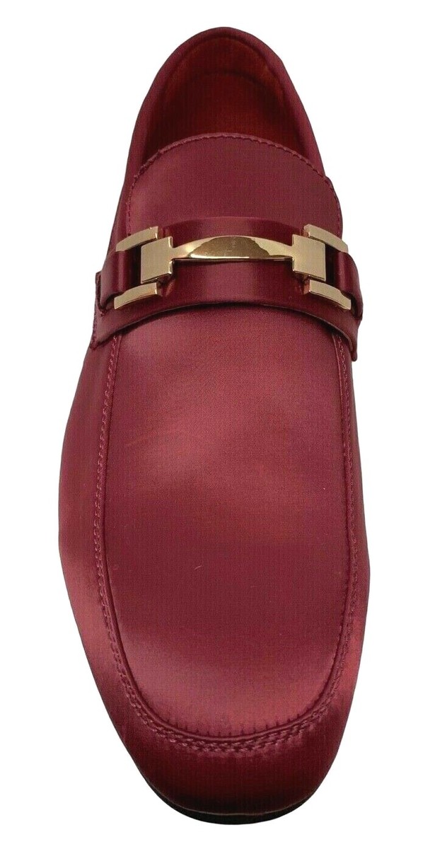 Tayno Men\'s Slip On Wine Satin Loafers Tayno Men main image 3