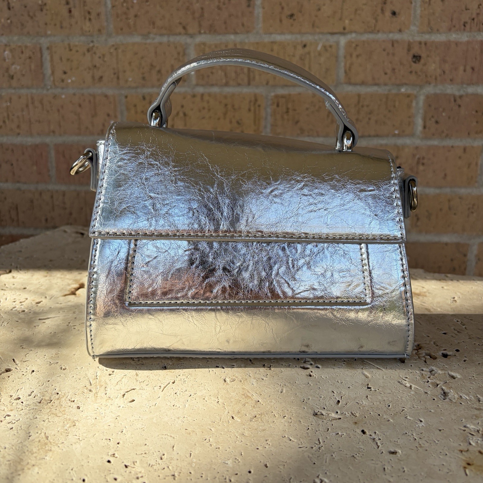 Cosmic Silver Tiny Bag Removable Strap Madden Girl - image 1