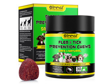 Flea and Tick Natural Prevention for Dogs Chewable, Flea  Tick 30 Chews Dog
