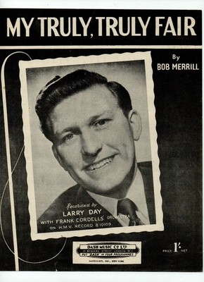 MY REALLY REALLY FAIR, Larry Day Featured Sheet Music, Published Dash Music, 1951