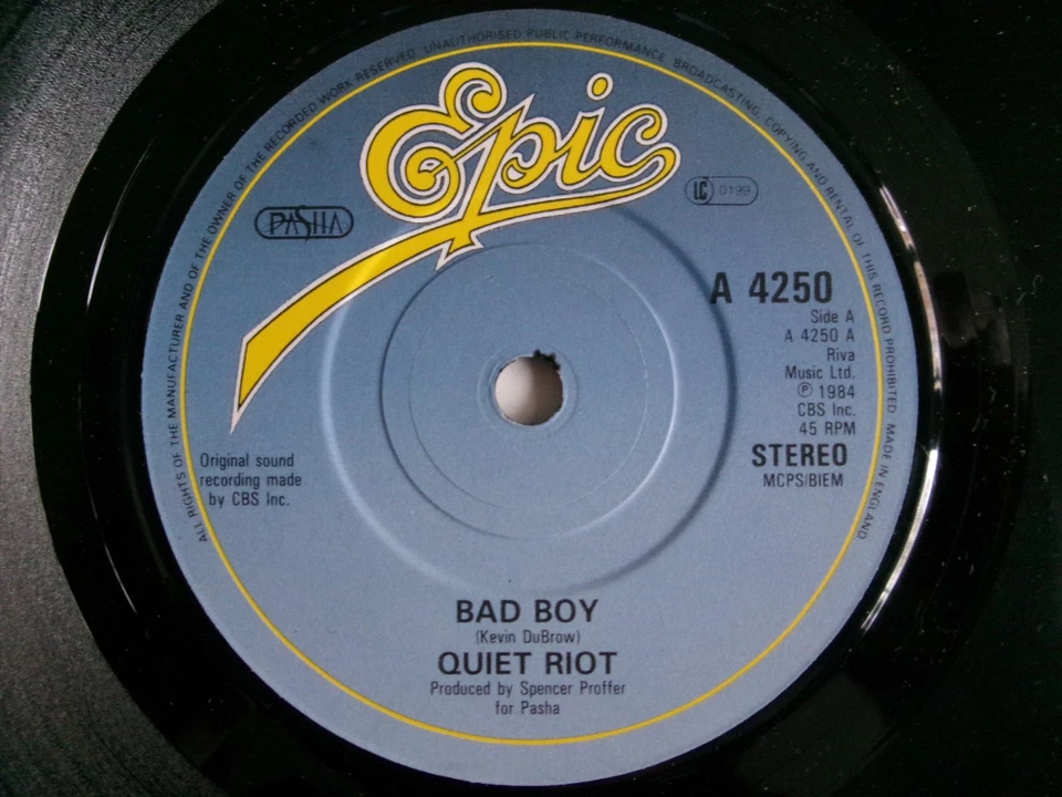 QUIET RIOT BAD BOY METAL HEALTH EPIC A 4250 HEAVY METAL GLAM - Image 2 of 3