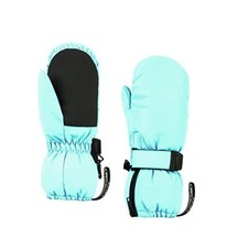 Kids Long Cuff Winter Snow Ski Mitten with Zipper Waterproof M 6-8 Y Aqua