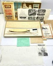 Scientific The Famous China Clipper Ship Cutty Sark Wood W/Cloth Sails Model