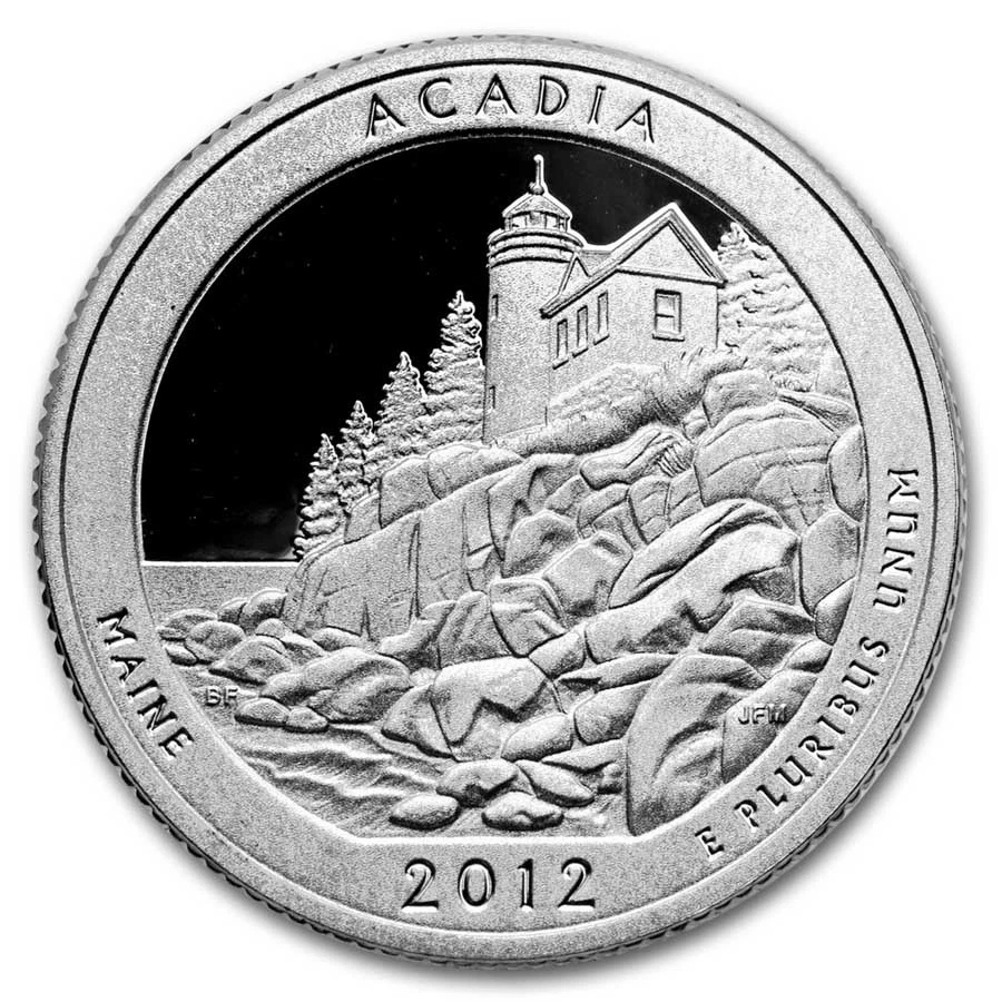 2012-S Quarter ATB Acadia 40-Coin Proof Roll (Silver) - Image 2 of 3