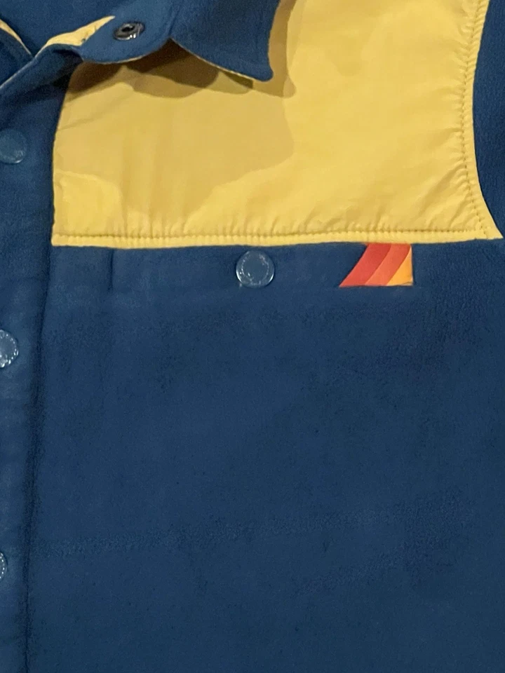 Yo Colorado Men's Nomad Fleece Snap Jacket Blue Yellow Shacket Size Large - Image 4 of 4