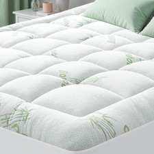 Mattress Topper Twin Size - Bamboo-Viscose Plush Pillow Top Mattress Pad Thick