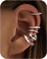 Ear Cuff FüR Damen Ohne OhrlöCher Ohrclips Ohrmanschette Fake Ohrringe Fakepirci