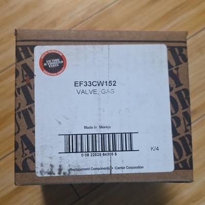 Carrier EF33CW152 Gas Valve OEM 24V 1.5/3.5 W.C. Open Box 2 stage gasvavle