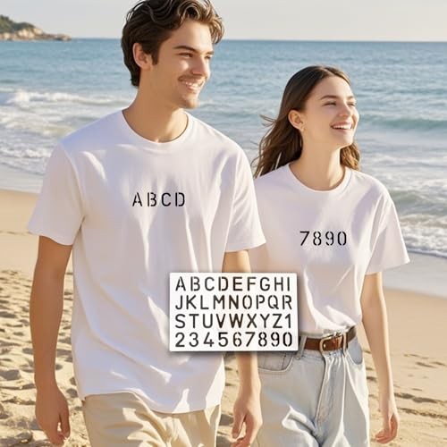 Letter and Number Alphabet Stencils – 5Pcs ReusableTemplates for Crafts 