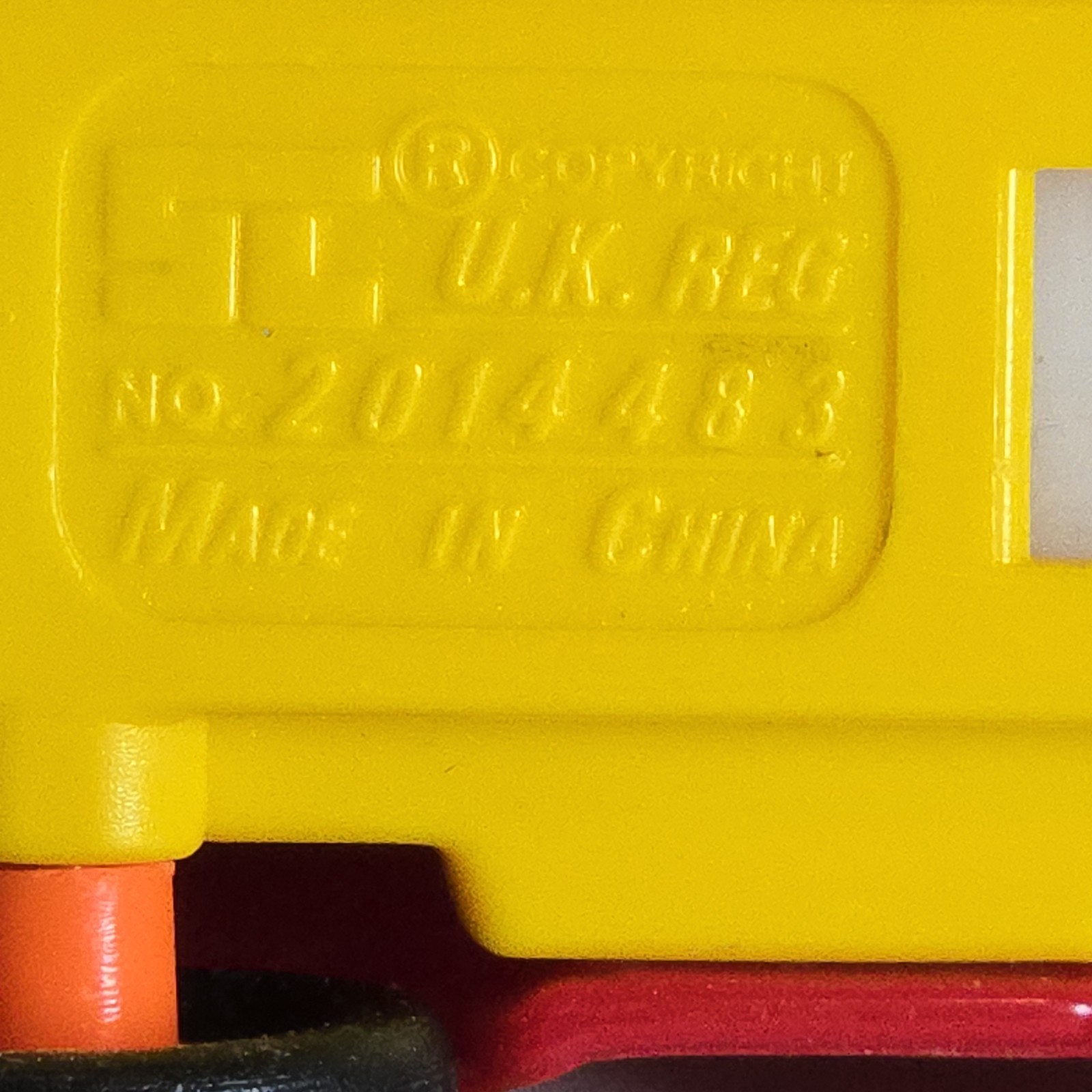 RUSS SL Red Hair Troll Driving Fire Truck Pull Back Toy 2" x 1.5" Rare Find