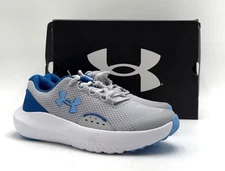 Under Armour UA BGS SURGE 4 Boy's NEW Running Sneaker Gray Multiple Sizes