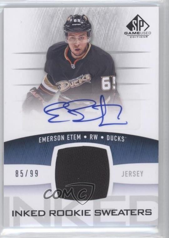 2013 SP Game Used Edition Inked Rookie Sweaters 85/99 Emerson Etem Auto RC 0a7