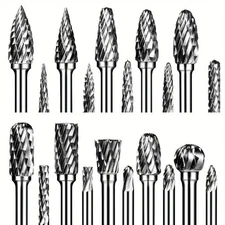 1/8 Inch Shank Tungsten Carbide Rotary Drill Bits for Grinding and Carving Tasks