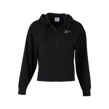 PUMA Script Full Zip Hoodie Womens Black Casual Outerwear 69152901