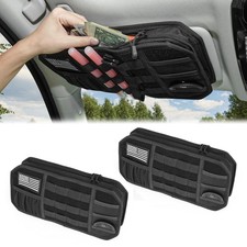 MAIKER 2 Packs Car Sun Visor Organizer, Car Organizer with Zipper Visor Organ...