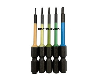 ANEX Color Bit Hexrobe Einzelkopf 65 mm mit 5er Aufbewahrungsset (T4/5/6/8/10)