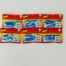 Arkie Pro Curl Tail Minnow Swim Bait 2.5in XL Pearl Blue 6 Packages of 10 Each