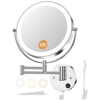 Double-Sided LED Bathroom Mirror with 3 Color Lights