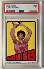 1972 Topps #195 Julius Erving, Virginia Squires PSA 3 (B193)