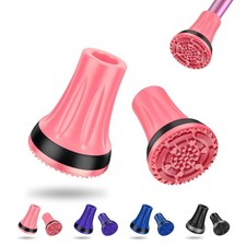 Crutch Tips 7/8 Inch Heavy Duty Rubber Replacement Pink 2 Pack