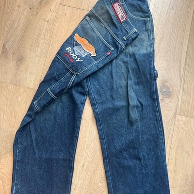 Platinum Fubu Fat Albert Denim Jeans Mens 40 (see Photos For Sizing) Y2K Vtg