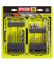 Ryobi 32Pc Mixed Drill& Screwdriver Driver Bit Set Wood Metal Plastic HSS