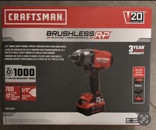 Craftsman V20 Rp Impact Wrench Cordless Brushless High Torque 12 Inch 4...