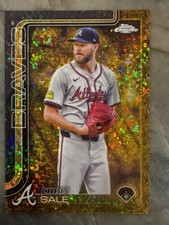 Chris Sale 2025 Topps Gilded Gold #122 Gold Mini-Diamond Refractor 35/50