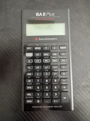 TI BA II Plus Professional Advanced Business Analyst Calculator CFA Exam
