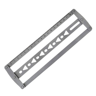 Stainless Steel Belt Hole Punching Positioning Guide Ruler with Scale Marking