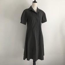 NARCISO RODRIGUEZ Italy Womens sz 4 Dark Gray Hidden Button Relaxed Fit Dress