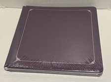 Creative Memories 12x12 Scrapbook Album Plum Purple Silver Trim White Pages NEW